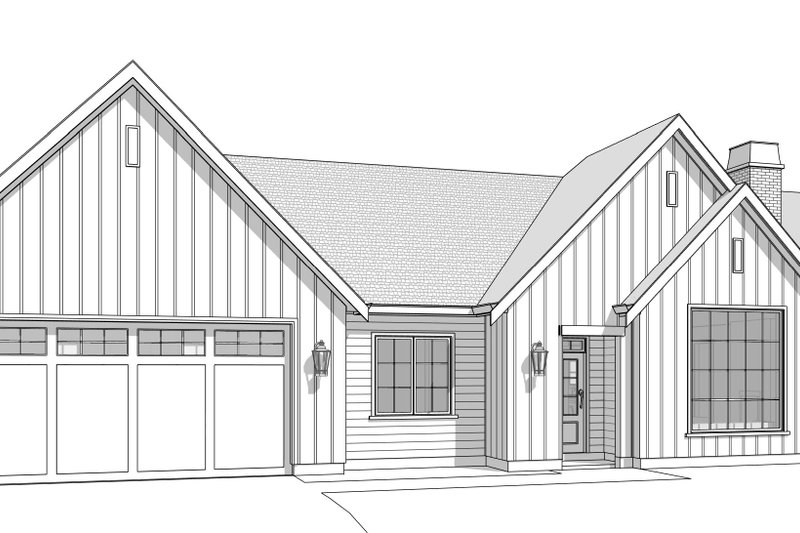 Dream House Plan - Exterior - Front Elevation 3 for Farmhouse House Plan #1114-8 - 2 bed, 2 bath