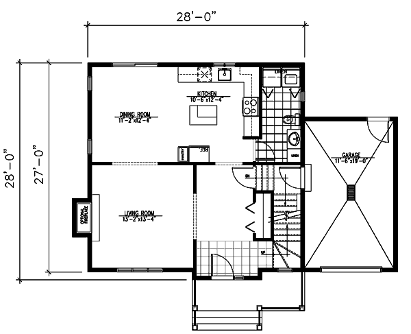 Country Floor Plan - Main Floor Plan #138-254