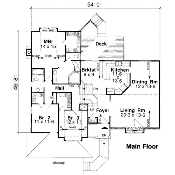 Traditional Floor Plan - Main Floor Plan #312-568