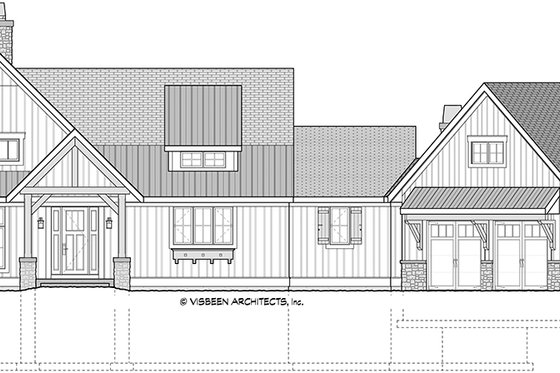 Exterior - Front Elevation 5 for Country House Plan #928-333 - 3 bed, 3.5 bath