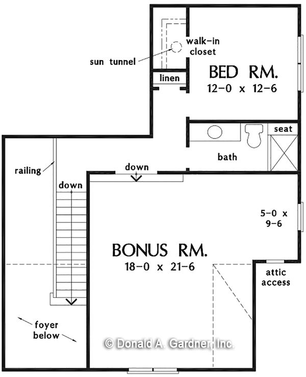 House Plan Design - Country Floor Plan - Upper Floor Plan #929-1081