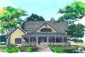 Country Exterior - Front Elevation Plan #72-135
