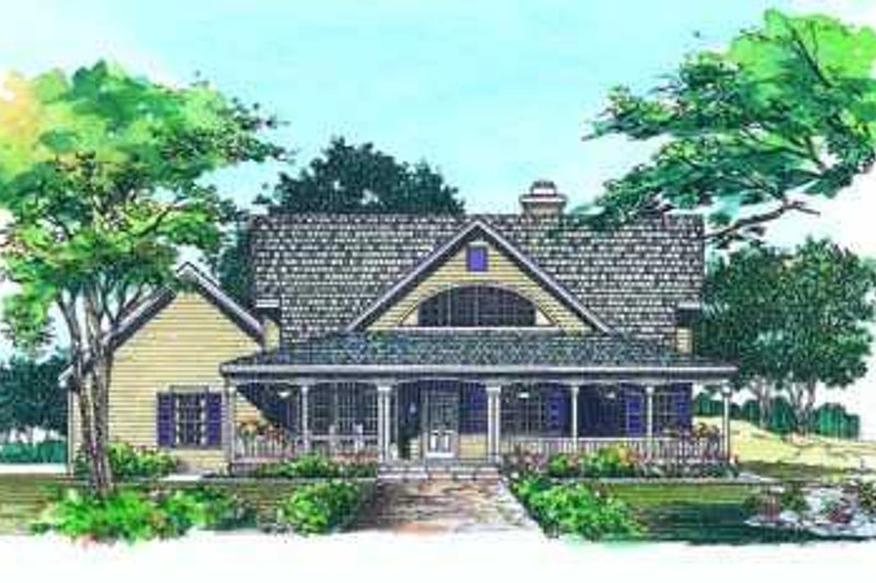Architectural House Design - Country Exterior - Front Elevation Plan #72-135