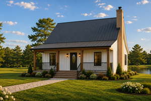 Architectural House Design - Exterior - Front Elevation for Cottage House Plan #21-668 - 2 bed, 1 bath