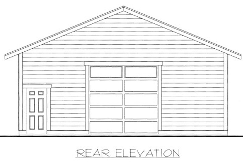 Home Plan - Exterior - Rear Elevation for Traditional House Plan #117-663, 0 bath