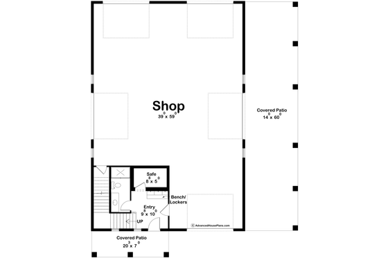 Floor Plan - Main Floor for Barndominium House Plan #455-613 - 3 bed, 3 bath
