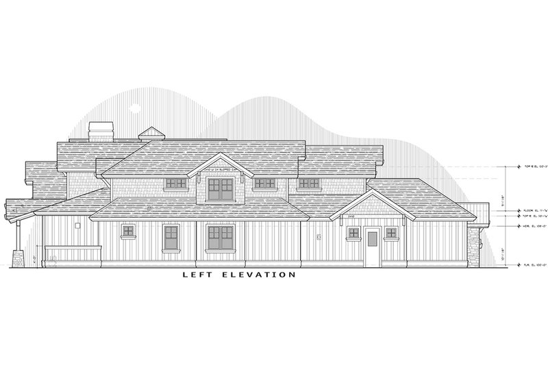 Architectural House Design - Left Side Elevation