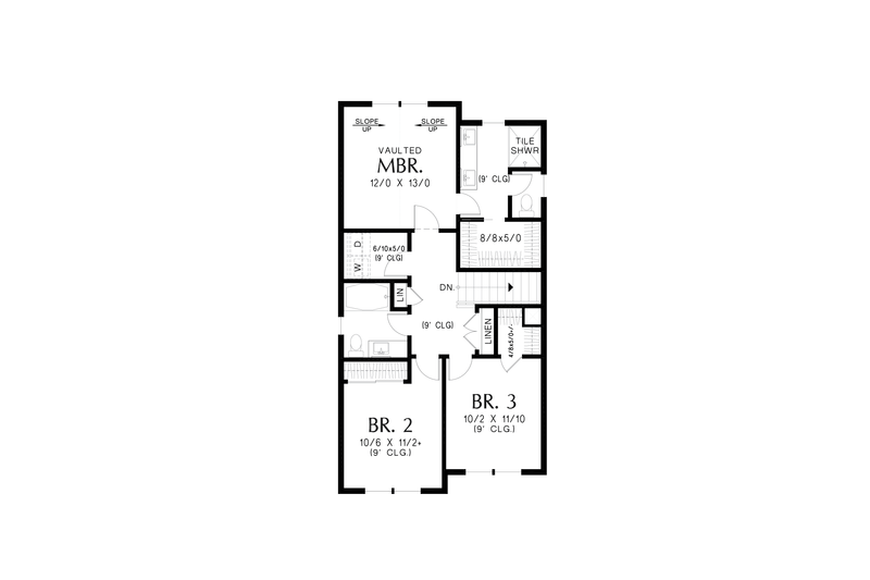 House Design - Floor Plan - Upper Floor for Farmhouse House Plan #48-1189 - 3 bed, 2.5 bath