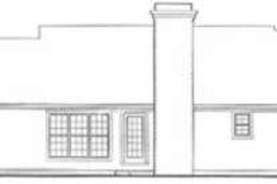 Exterior - Rear Elevation for Ranch House Plan #406-145 - 3 bed, 2 bath