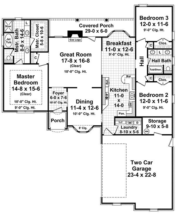 Home Plan - European Floor Plan - Main Floor Plan #21-237