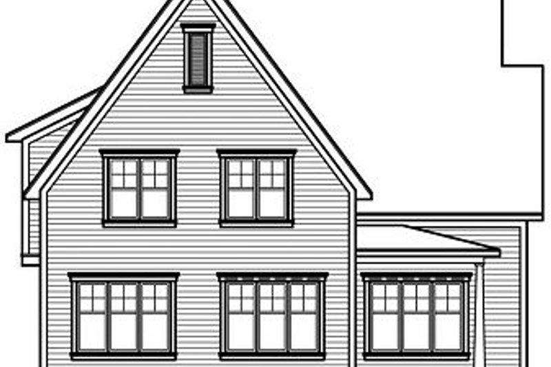 Dream House Plan - Exterior - Rear Elevation for Farmhouse House Plan #23-719 - 3 bed, 1.5 bath