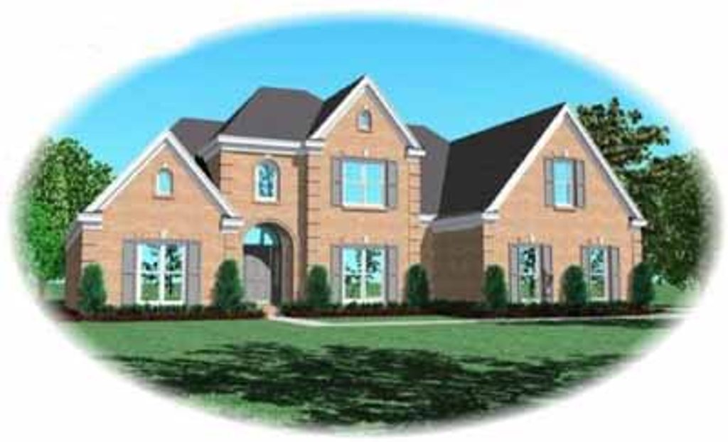 Exterior - Front Elevation 2 for Traditional House Plan #81-343 - 3 bed, 3.5 bath
