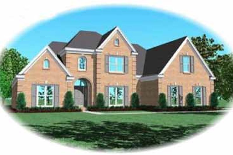 Exterior - Front Elevation 2 for Traditional House Plan #81-343 - 3 bed, 3.5 bath