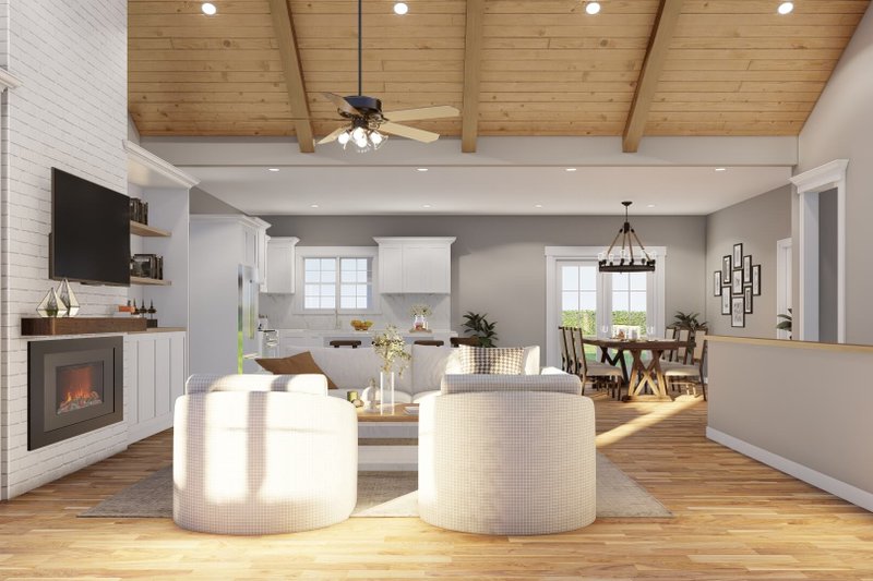 House Blueprint - Interior - Family Room 1 for Farmhouse House Plan #923-339 - 3 bed, 2.5 bath