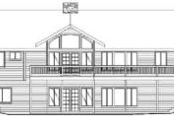 Exterior - Rear Elevation for Traditional House Plan #117-166 - 4 bed, 4 bath