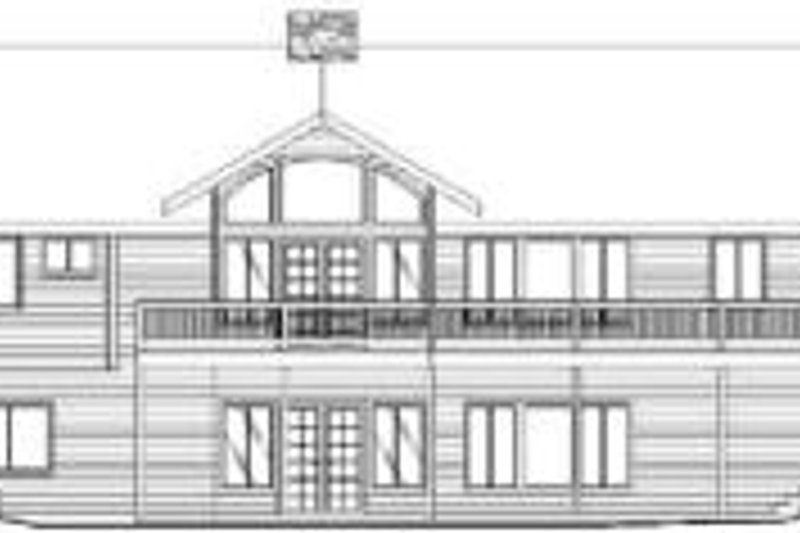 Dream House Plan - Exterior - Rear Elevation for Traditional House Plan #117-166 - 4 bed, 4 bath