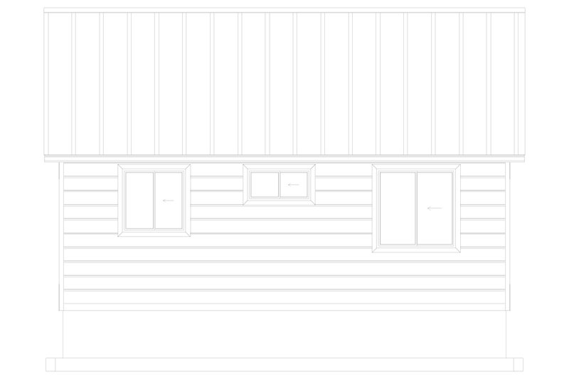 Dream House Plan - Exterior - Rear Elevation 2 for Farmhouse House Plan #1060-304 - 1 bed, 1 bath