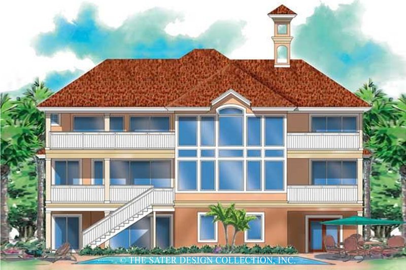 Dream House Plan - Exterior - Rear Elevation for Mediterranean House Plan #930-131 - 5 bed, 4.5 bath