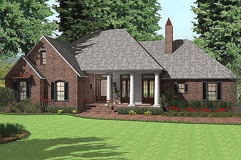 Home Plan - Southern Exterior - Front Elevation Plan #406-143