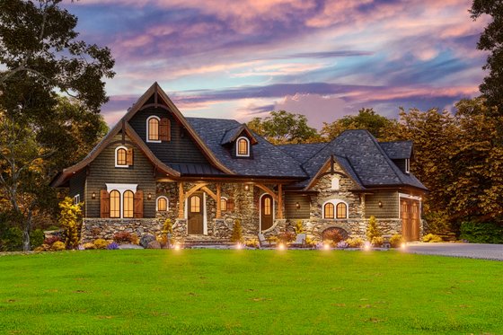 Exterior - Front Elevation 6 for Craftsman House Plan #54-709 - 3 bed, 3 bath