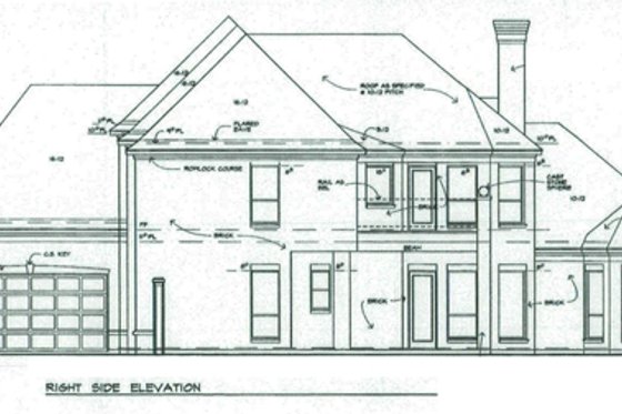 Exterior - Other Elevation 1 for European House Plan #141-104 - 3 bed, 3.5 bath