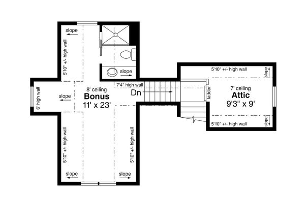 Dream House Plan - Cottage Floor Plan - Upper Floor Plan #124-1188