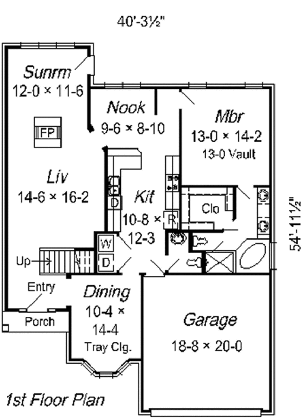 Floor Plan - Main Floor Plan #329-234