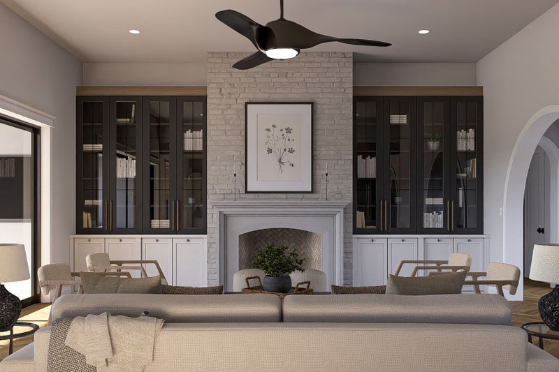 Dream House Plan - Interior - Family Room 1 for Modern House Plan #455-393 - 5 bed, 4 bath