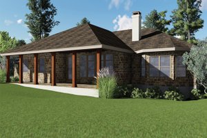Exterior - Covered Porch for Craftsman House Plan #935-10 - 3 bed, 3 bath