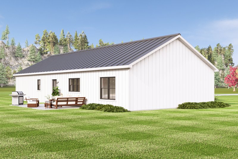 House Plan Design - Exterior - Rear Elevation 1 for Ranch House Plan #1064-337 - 2 bed, 2 bath