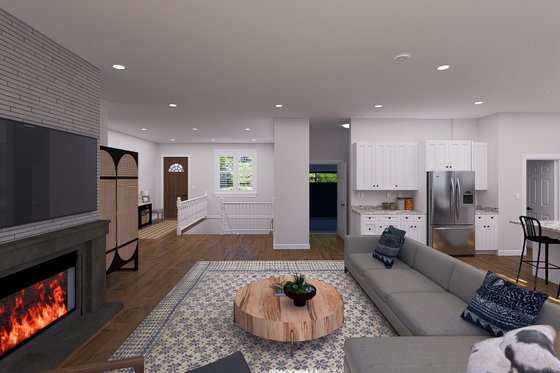 Interior - Family Room for Craftsman House Plan #1060-354 - 2 bed, 2 bath