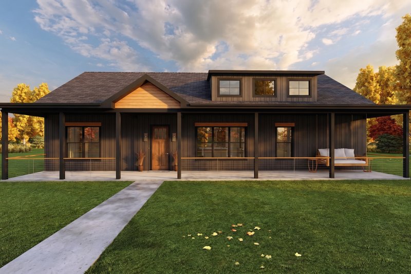 Dream House Plan - Exterior - Front Elevation 2 for Farmhouse House Plan #1127-15 - 2 bed, 2 bath