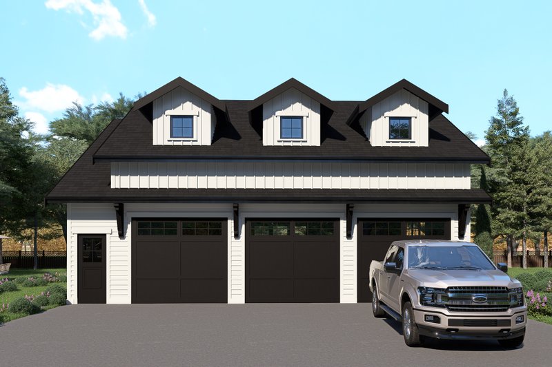 House Blueprint - Exterior - Front Elevation 2 for Barndominium House Plan #1070-272, 1 bath