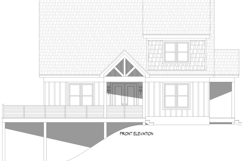 Home Plan - Exterior - Front Elevation 3 for Country House Plan #932-1014 - 5 bed, 3.5 bath
