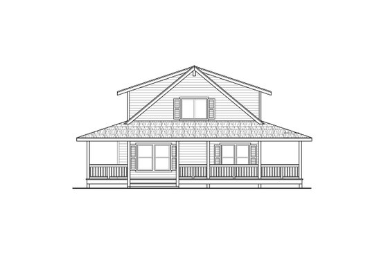 Exterior - Front Elevation for Craftsman House Plan #124-1242 - 4 bed, 3 bath