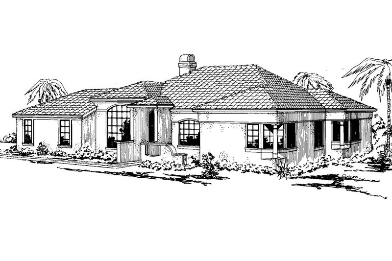 House Plan Design - Mediterranean Exterior - Front Elevation Plan #124-224