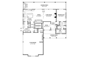 Floor Plan - Main Floor for Traditional House Plan #119-438 - 3 bed, 2.5 bath
