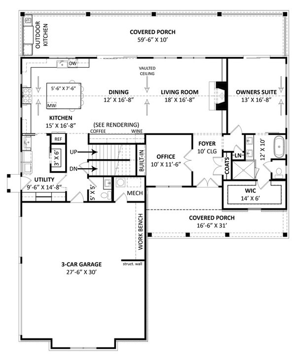 Traditional Floor Plan - Main Floor Plan #119-438