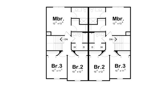 Floor Plan - Upper Floor for Farmhouse House Plan #20-2629 - 3 bed, 2.5 bath