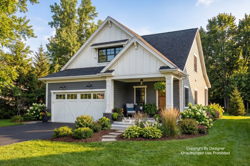 House Plan Design - Craftsman Exterior - Front Elevation Plan #51-1288