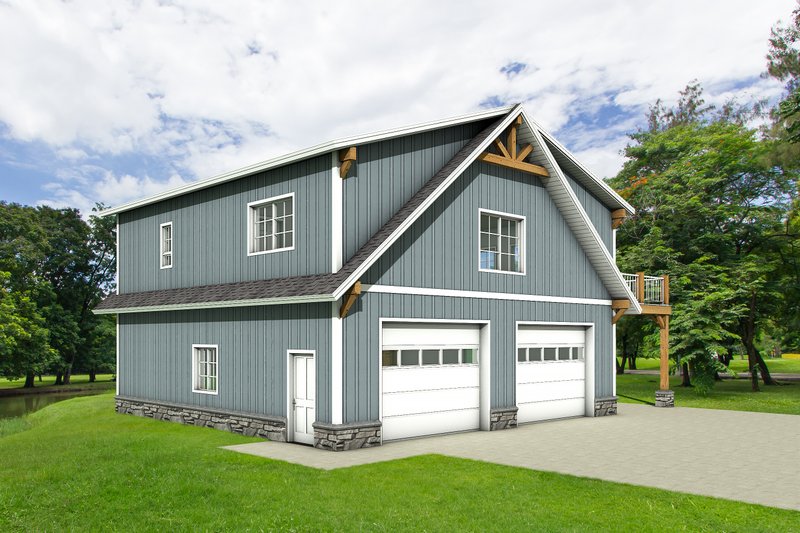 Dream House Plan - Exterior - Front Elevation 4 for Country House Plan #1084-17 - 1 bed, 1 bath