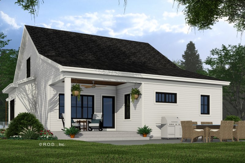 House Design - Exterior - Rear Elevation for Farmhouse House Plan #51-1290 - 4 bed, 4 bath