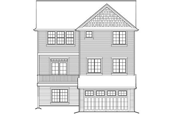 Exterior - Rear Elevation for Traditional House Plan #48-513 - 4 bed, 3.5 bath