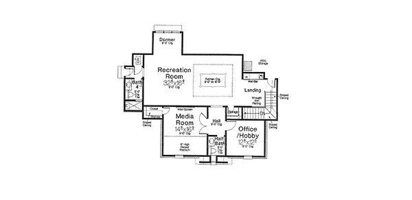 House Plan Design - European Floor Plan - Upper Floor Plan #310-700