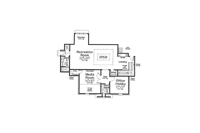 Home Plan - Floor Plan - Upper Floor for European House Plan #310-700 - 3 bed, 3.5 bath