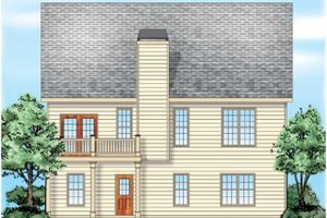 Exterior - Rear Elevation for Traditional House Plan #927-38 - 3 bed, 2 bath
