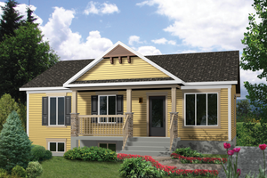 Country Exterior - Front Elevation Plan #25-4402