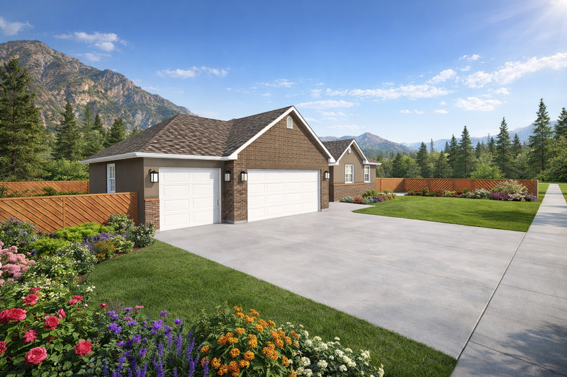 House Blueprint - Exterior - Front Elevation 4 for Ranch House Plan #1060-439 - 3 bed, 2.5 bath