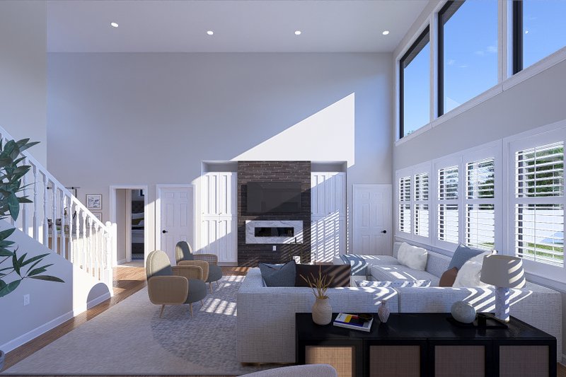Dream House Plan - Interior - Family Room 1 for Traditional House Plan #1060-288 - 4 bed, 2.5 bath