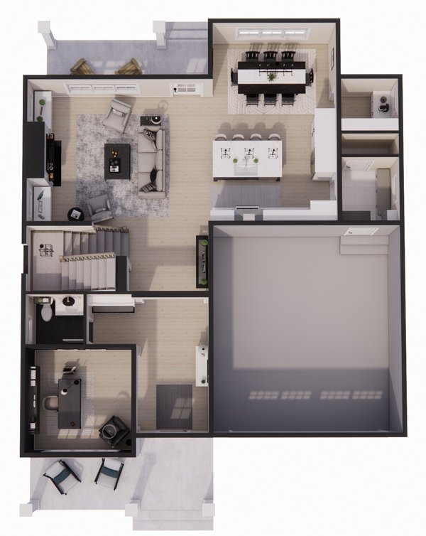 Bungalow Floor Plan - Main Floor Plan #51-1358